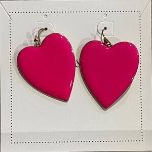 Stella & Dot Amore Enamel Heart Earrings